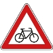 VZ 138-20 | StVO-Verkehrsschild Radverkehr (links)