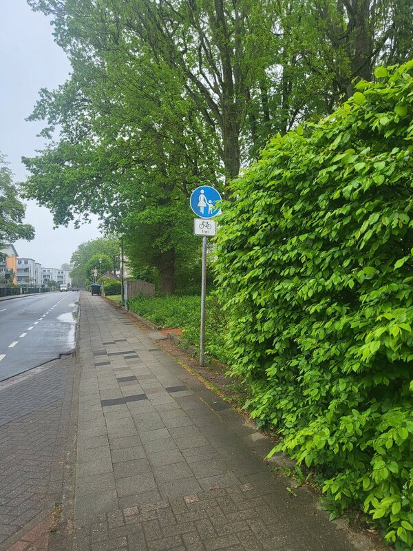 Bild vergr&ouml;&szlig;ern: &Uuml;berfl&uuml;ssiges Schild, Gef&auml;hrdung f&uuml;r Fu&szlig;g&auml;nger