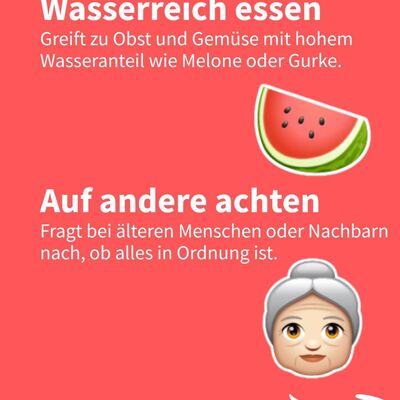 Bild vergr&ouml;&szlig;ern: Hitzetipp Nummer 4.