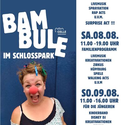 Plakat "Bambule im Schlosspark".