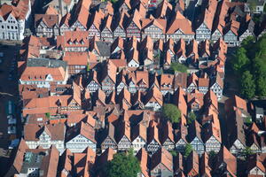 Bild vergrößern: Luftaufnahme von der Altstadt von Celle